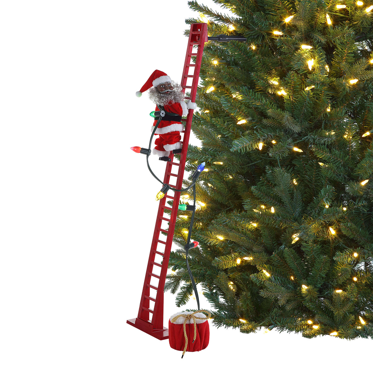 40" Mr. Christmas Super Climbing Santa - African American
