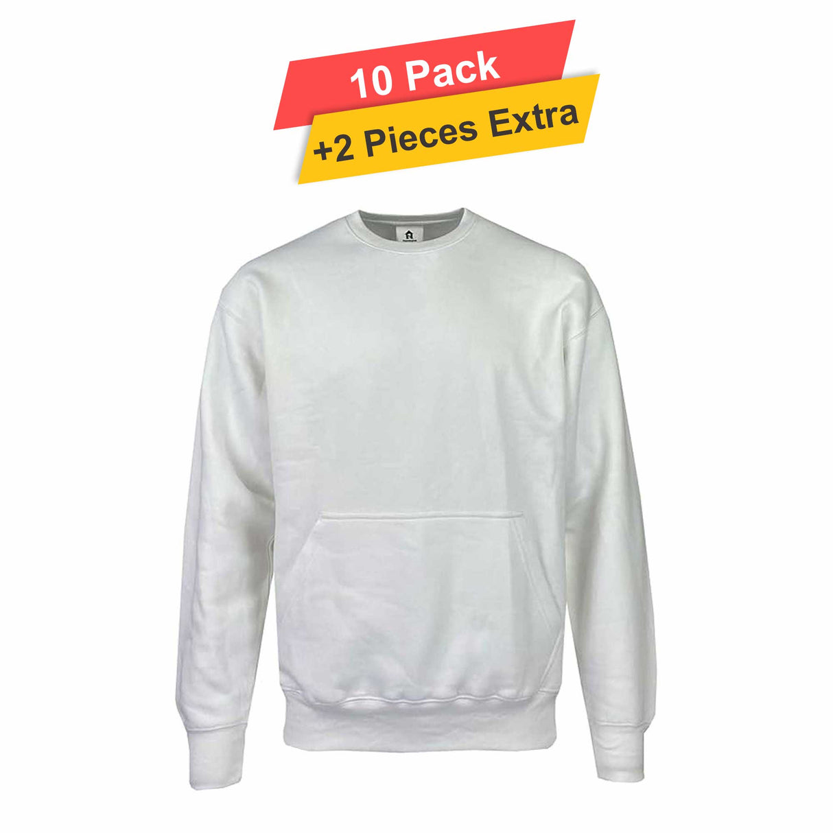Fleece Pullover Sweatshirt - 10 Pack - 7.62oz/yd2 - 100% Polyester