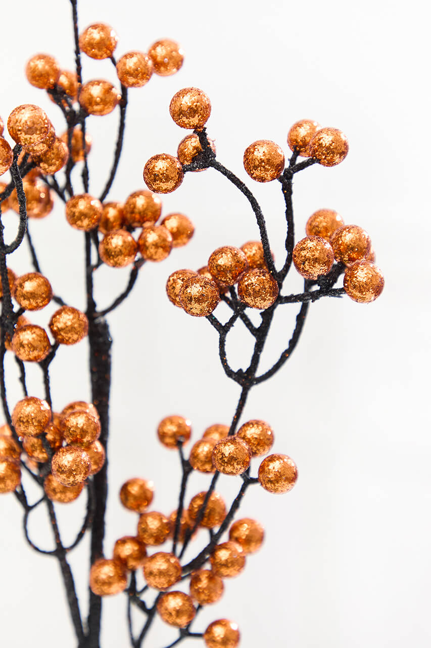 29" Orange Halloween Glitter Ball Spray
