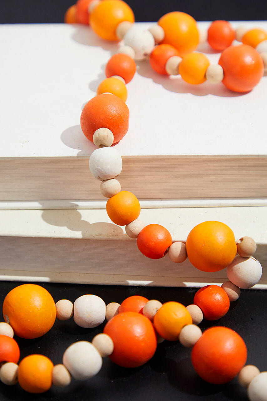 48” Mixed Wood Bead Garland