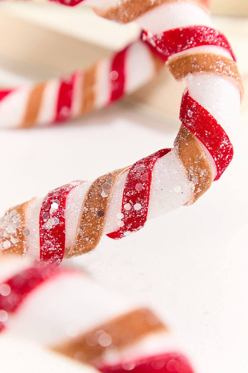 60" Gingerbread Candy Stripe Garland