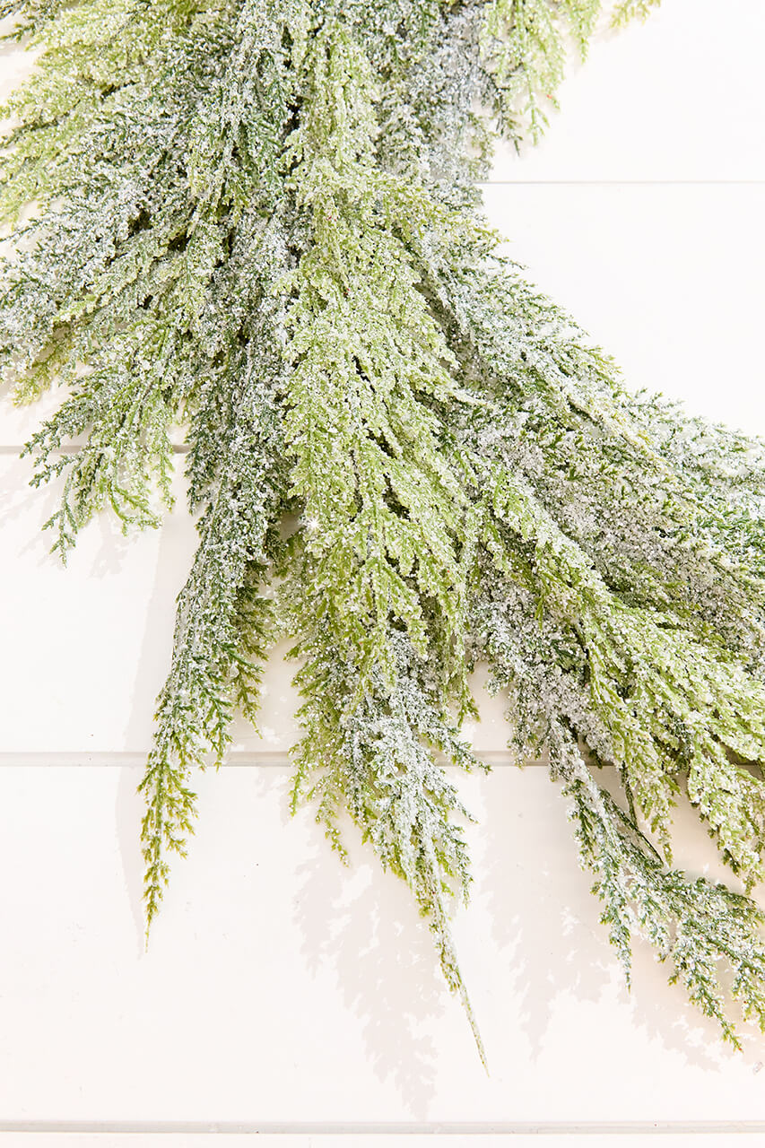 60" Iced Cedar Garland