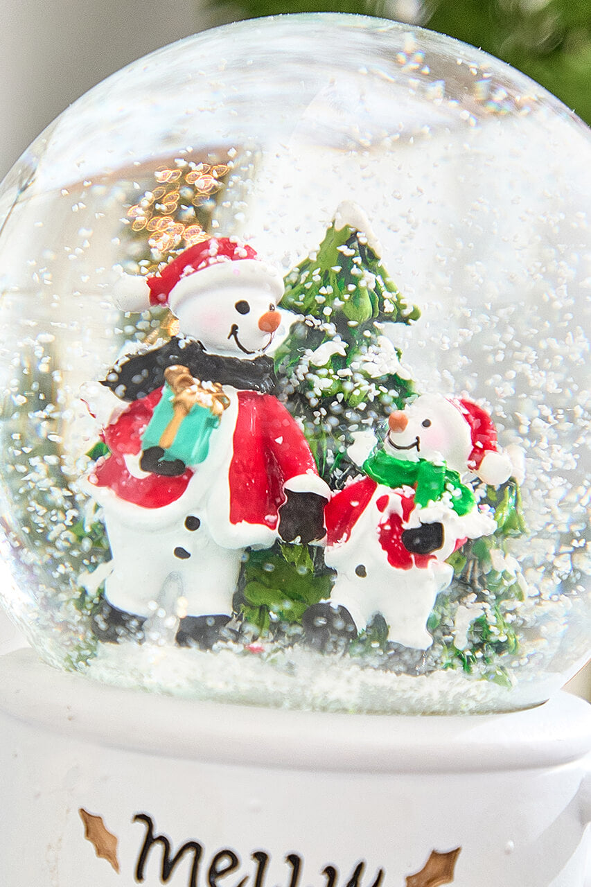 7" Merry Christmas Snowman Globe