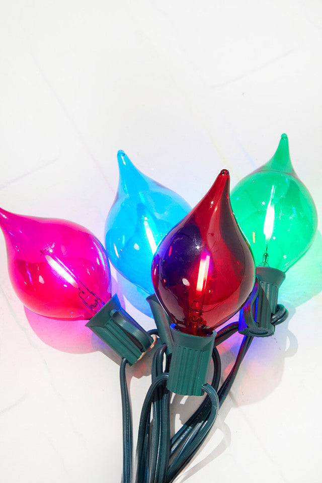128 Inch LED Retro Kismet Light Strand X8 Multi Color Red Green Blue Pink Vintage Christmas String Lights Holiday Decor