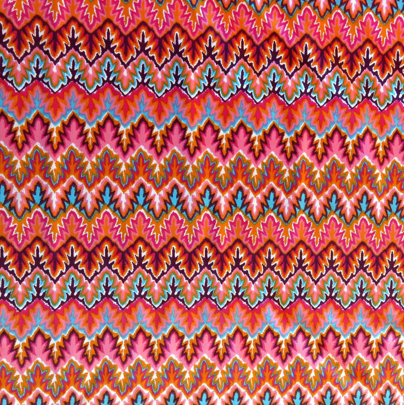 Swim Knit Nylon Spandex Multicolor Zig Zags