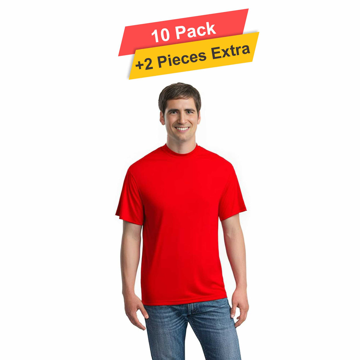 S/S Crew Neck - 10 pack - 100% polyester