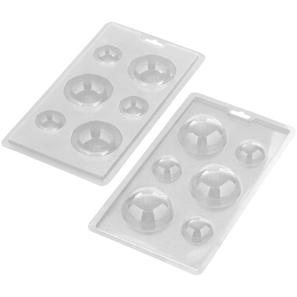 Wilton Christmas Hot Cocoa Bomb Plastic Candy Mold, 6-Cavity