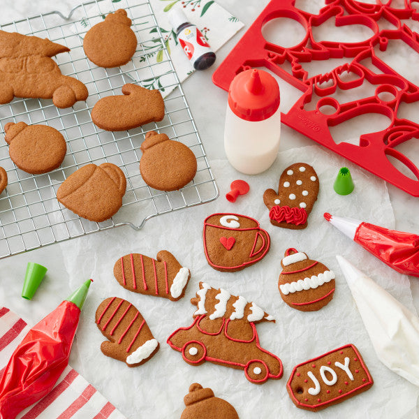 Wilton Christmas Multi-Cookie Cutter Sheet – 14 Shapes