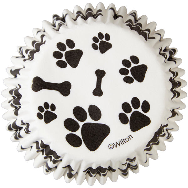 Wilton Paw Prints and Bones Cupcake Liners, 50-Count