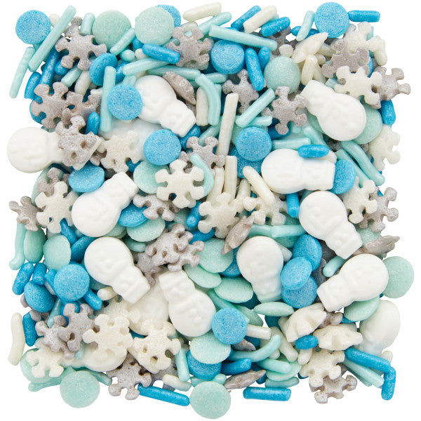 Wilton Winter Snowflake and Snowman Holiday Sprinkle Mix, 3.7 oz.