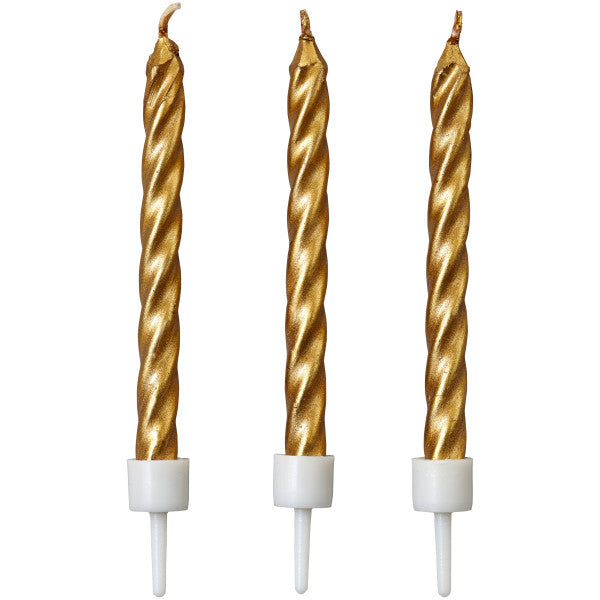 Wilton Metallic Gold Birthday Candles, 10-Count