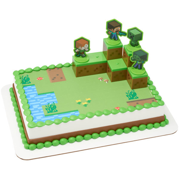 Minecraft Mobs Beware! Cake Decorating Kit Topper Set