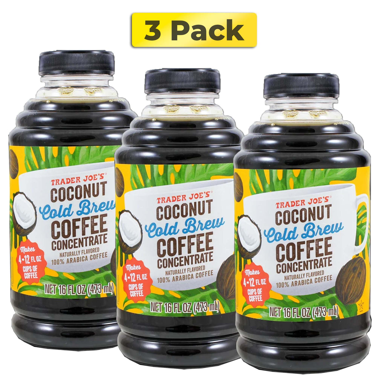 Trader Joe's Coconut Cold Brew Coffee Concentrate | 16 Fl oz