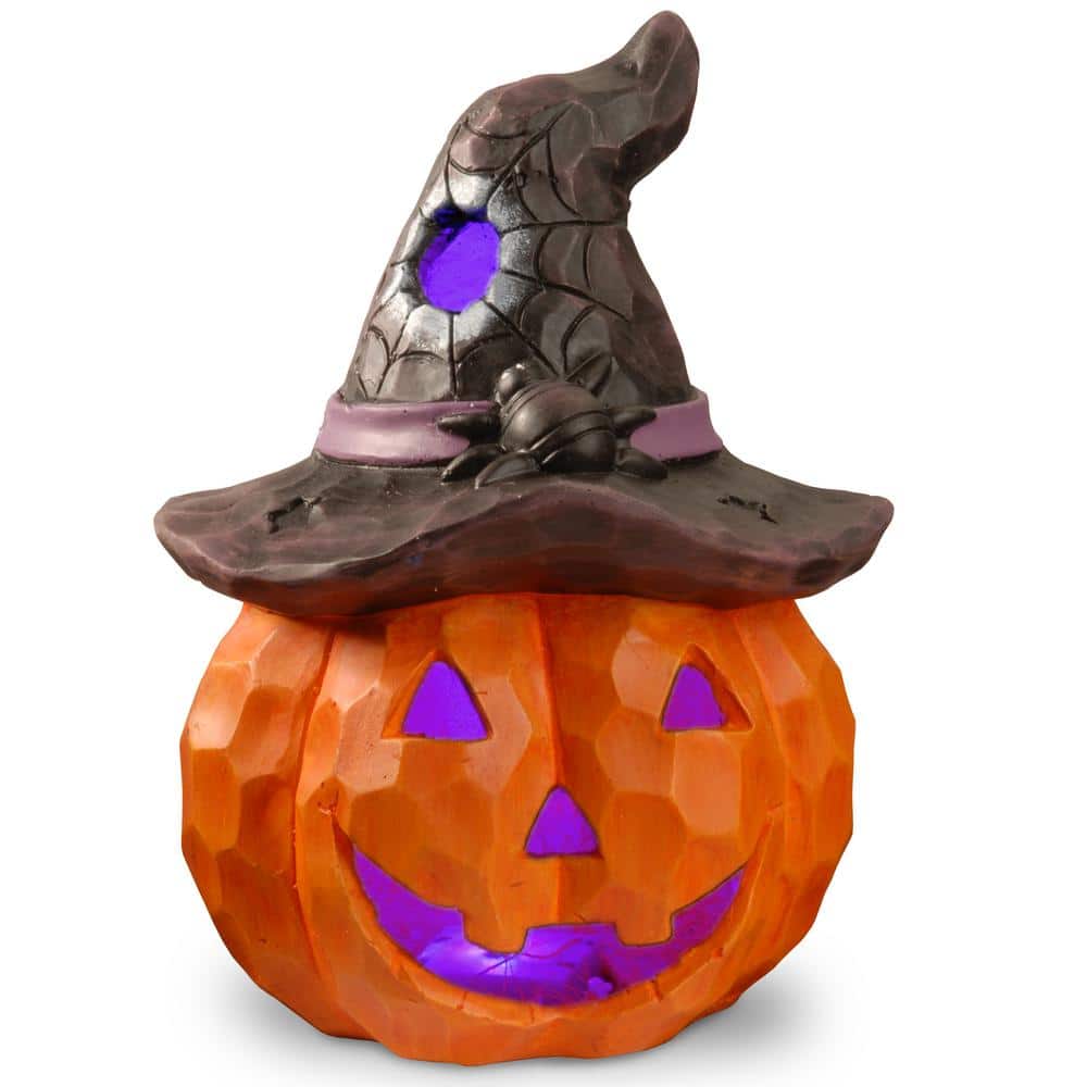 14 in. Lighted Halloween Jack-O-Lantern Pumpkin