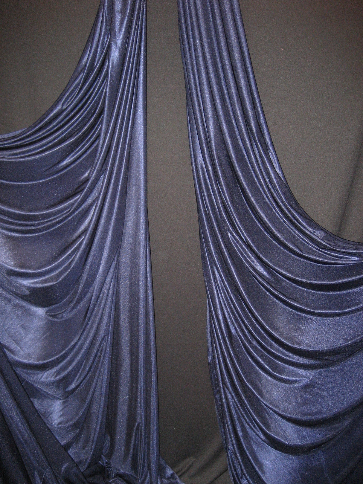 Low Stretch Navy Blue Polyester Fabric - Navy Blue, 108"-120" Width (1 Yard)