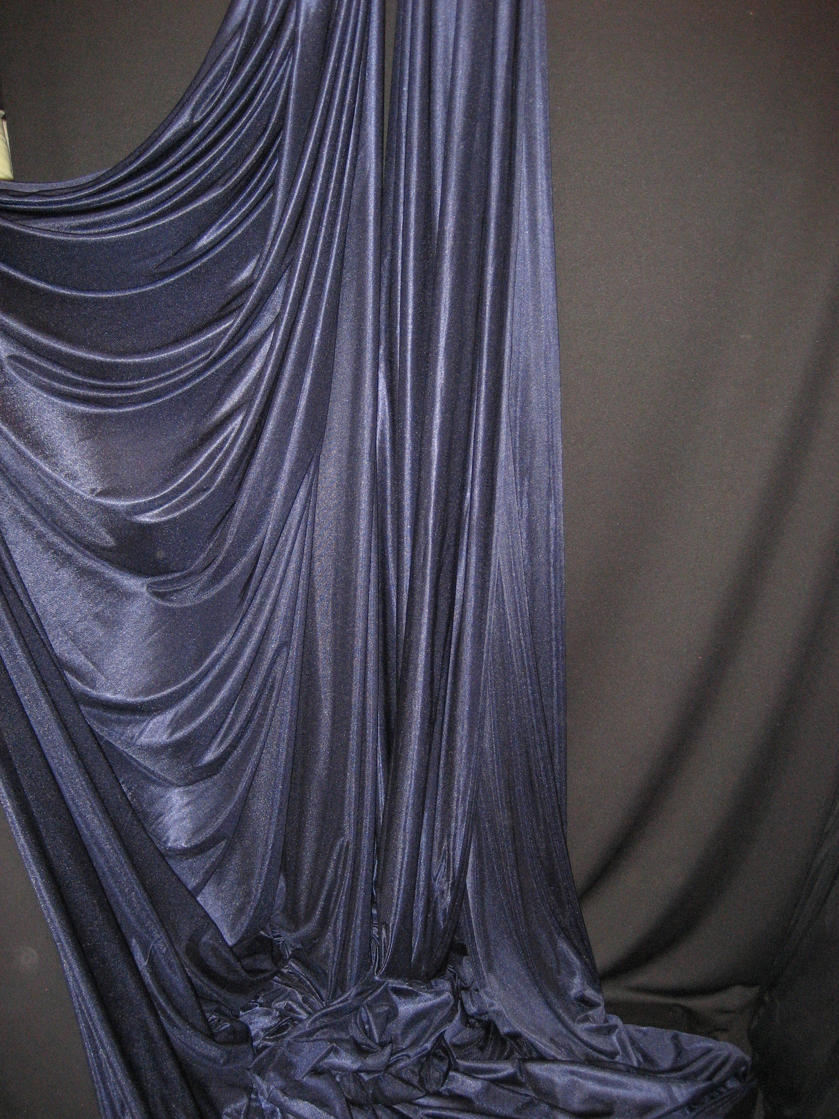Low Stretch Navy Blue Polyester Fabric - Navy Blue, 108"-120" Width (1 Yard)