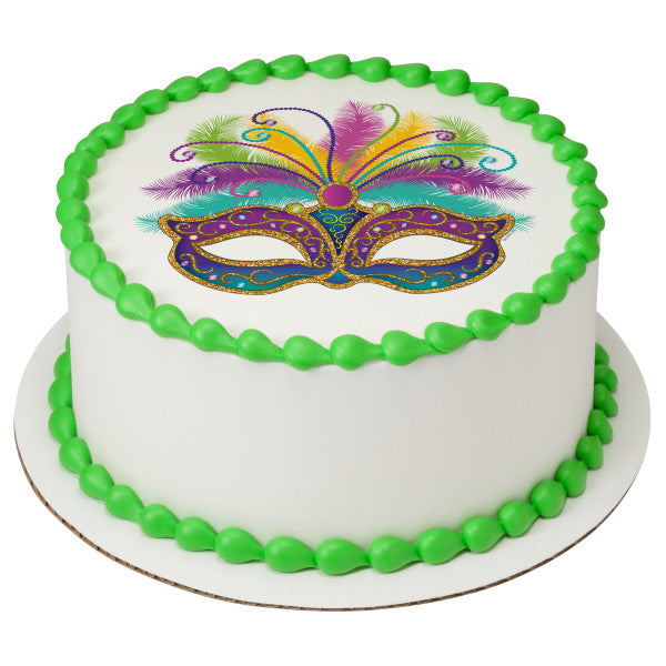 Mardi Gras Mask Edible Image for Cake or Dessert PhotoCake®