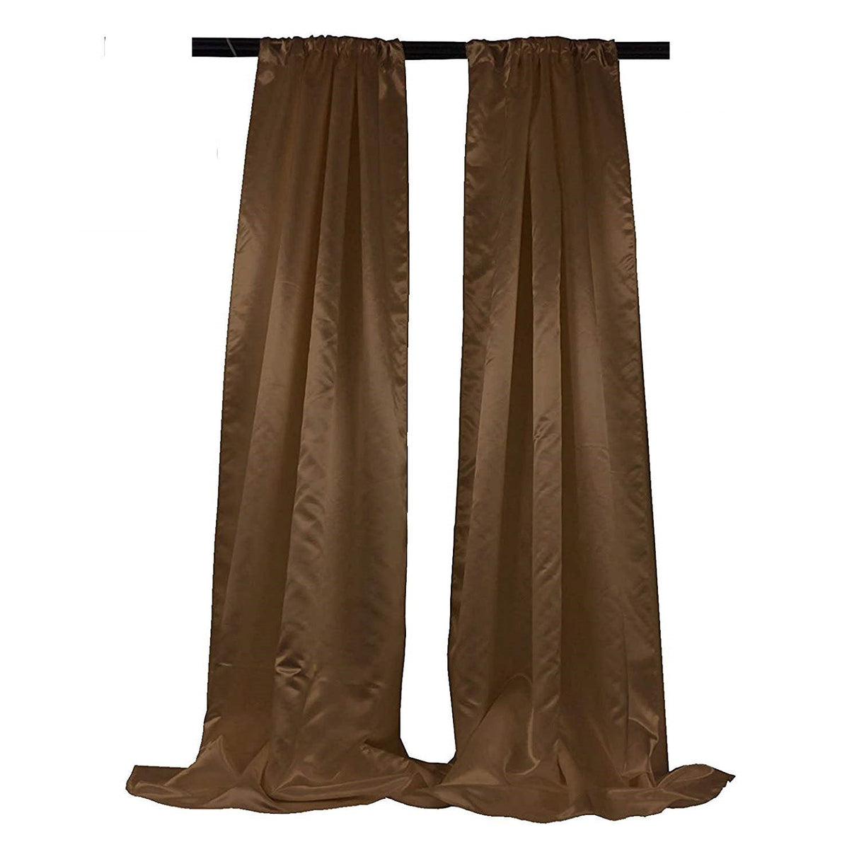 Bridal Satin Fabric - Satin Backdrop, 58" Width, 8 Feet High (1 Pair)