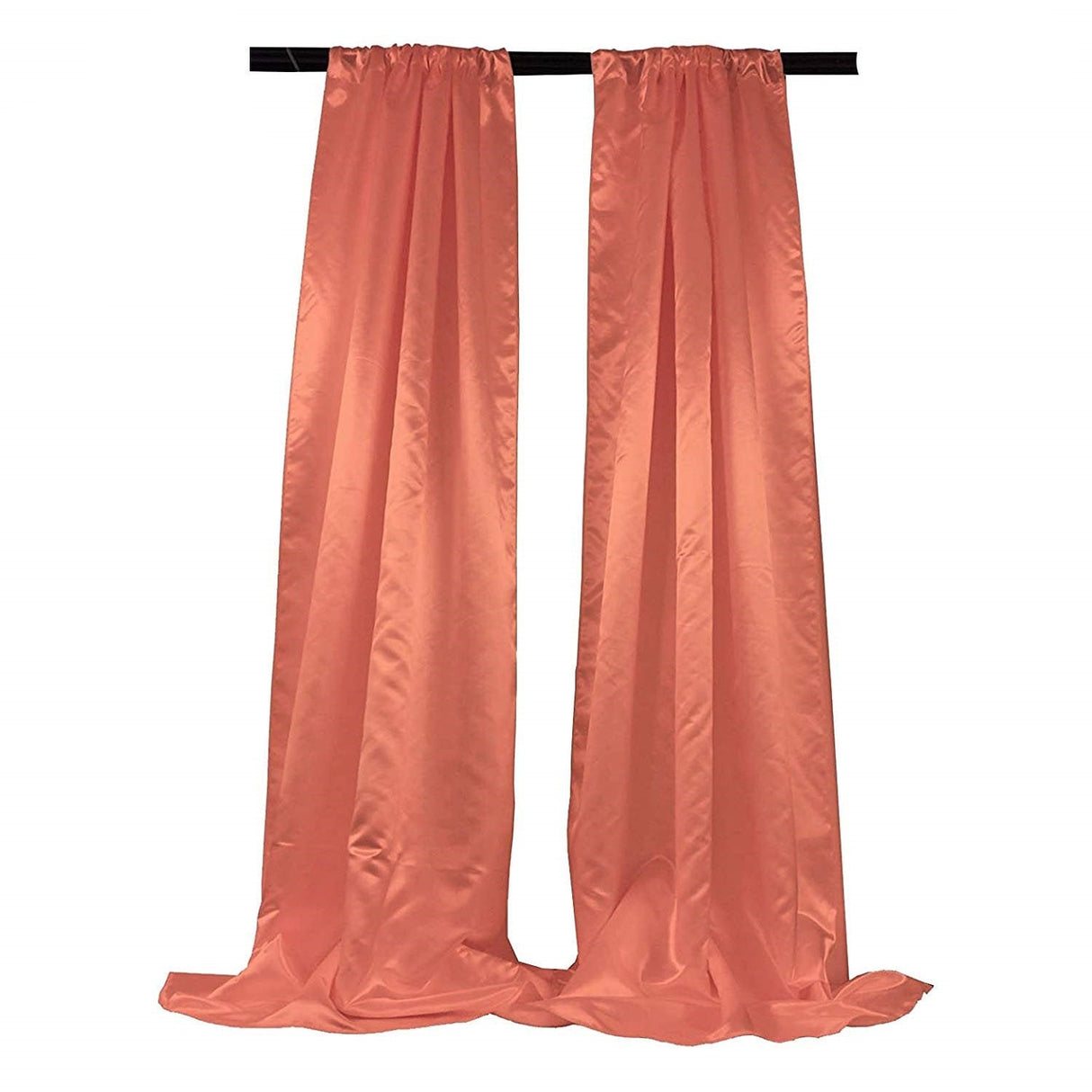 Bridal Satin Fabric - Satin Backdrop, 58" Width, 8 Feet High (1 Pair)
