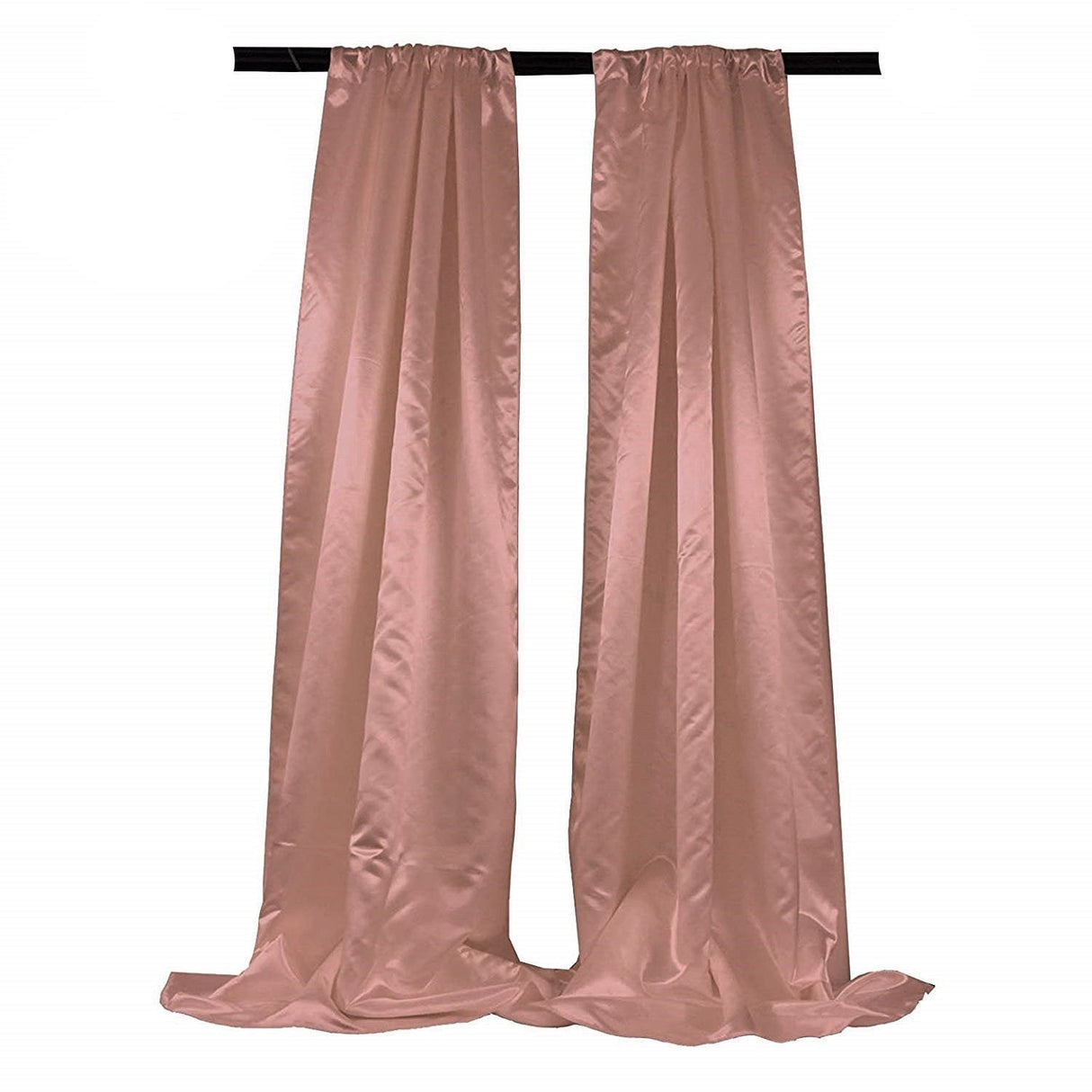 Bridal Satin Fabric - Satin Backdrop, 58" Width, 8 Feet High (1 Pair)