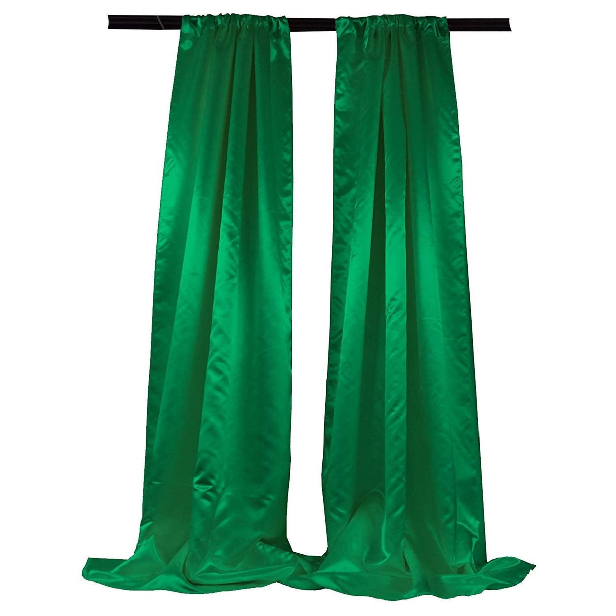 Bridal Satin Fabric - Satin Backdrop, 58" Width, 8 Feet High (1 Pair)