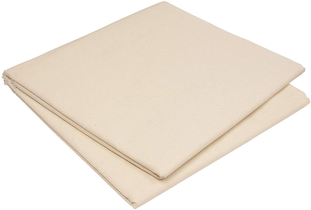 Unbleached Muslin Cotton Fabric - Natural Solid, 45" Width, 60" Width (1 Yard)
