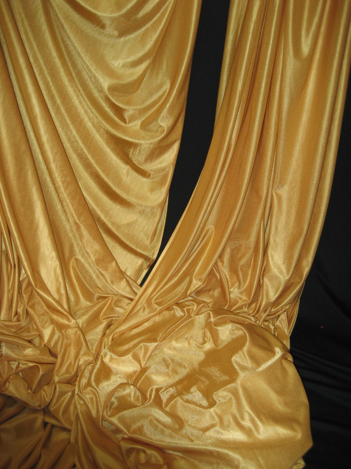 Low Stretch Gold Polyester Fabric - Gold, 108"-120" Width (1 Yard)