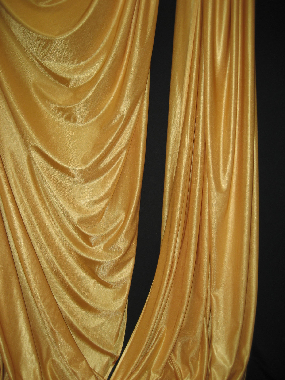Low Stretch Gold Polyester Fabric - Gold, 108"-120" Width (1 Yard)