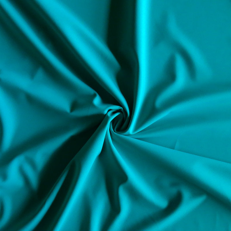 Recycled Nylon Spandex Swim Knit Turquoise Palm