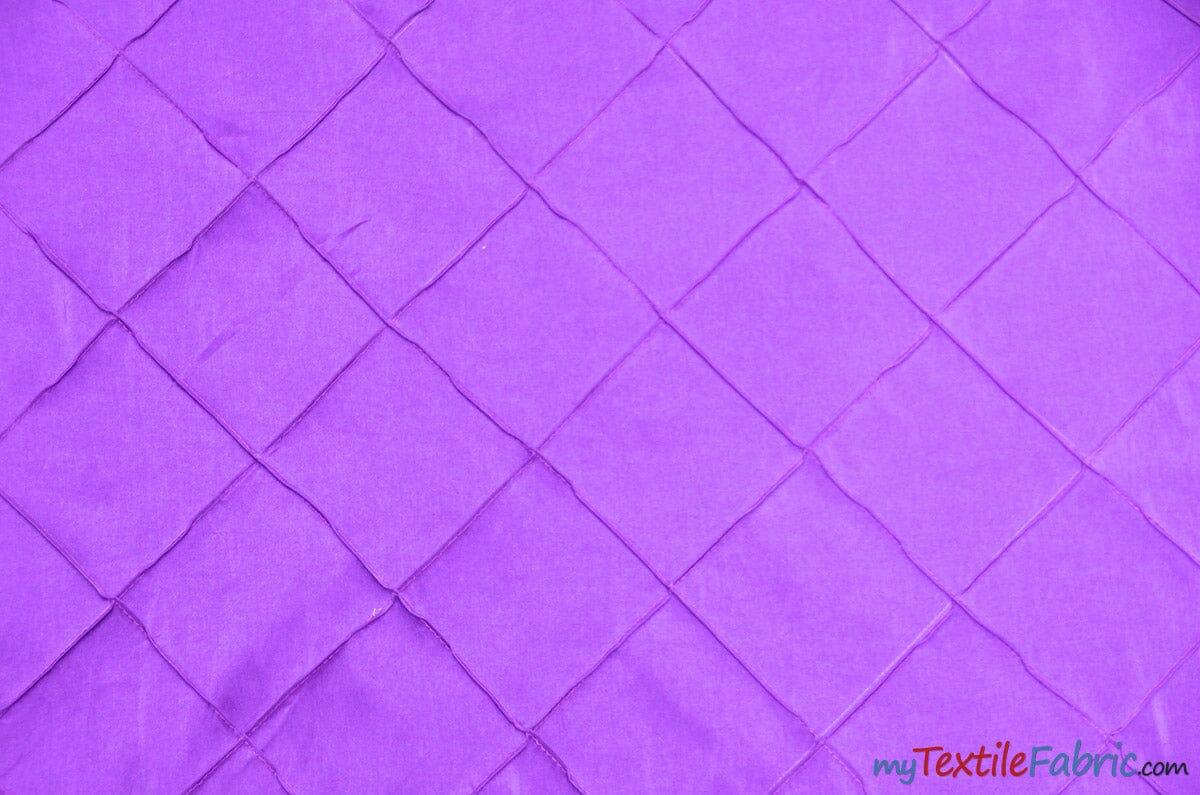 Taffeta Pintuck Fabric - 4" X 4" Diamond Pattern, 58" Width, Multiple Colors (1 Yard)
