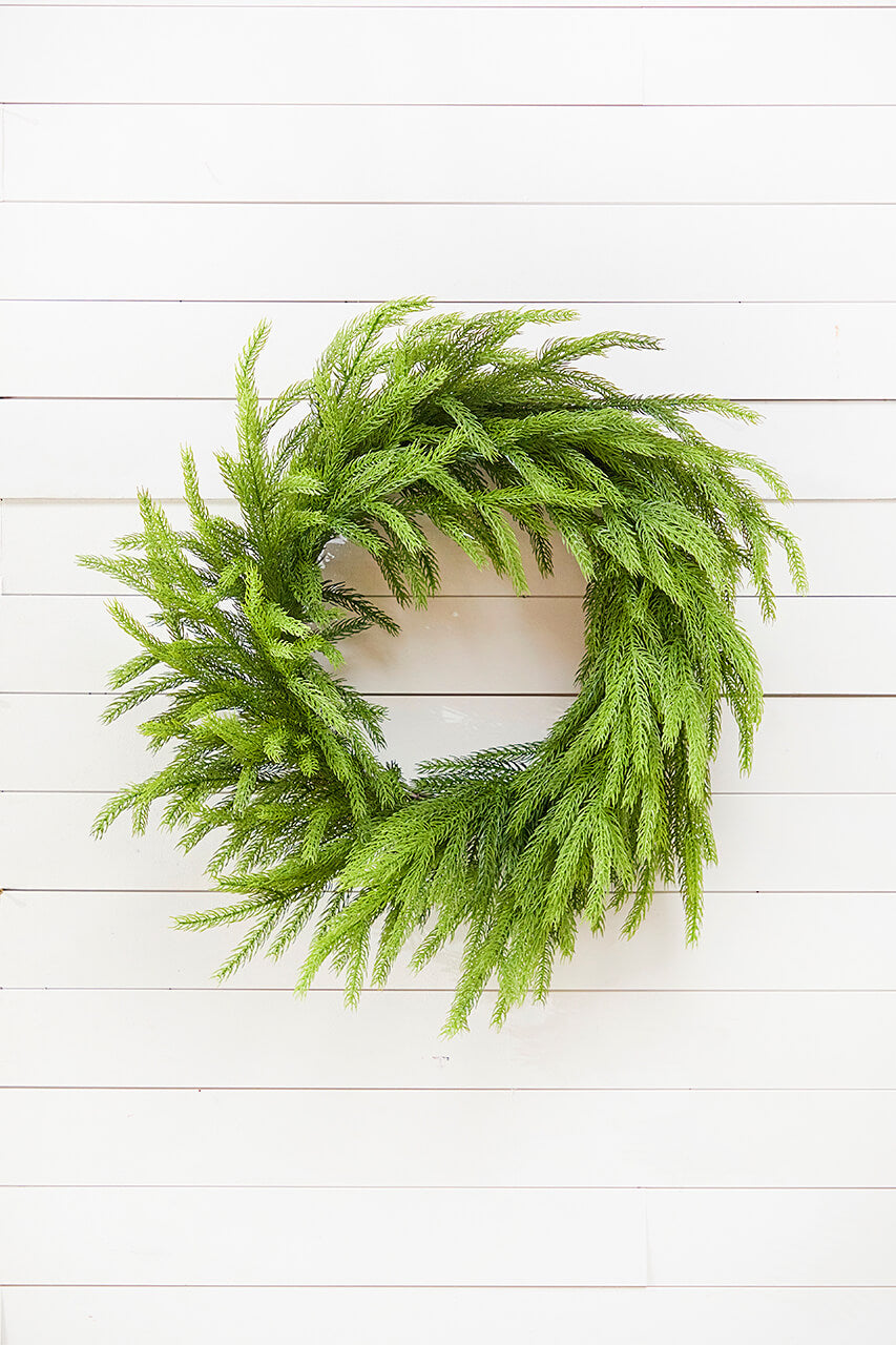28" Real Touch Forest Norfolk Pine Wreath