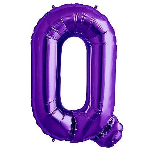 Foil Balloon Letter Q Purple 34 Inch