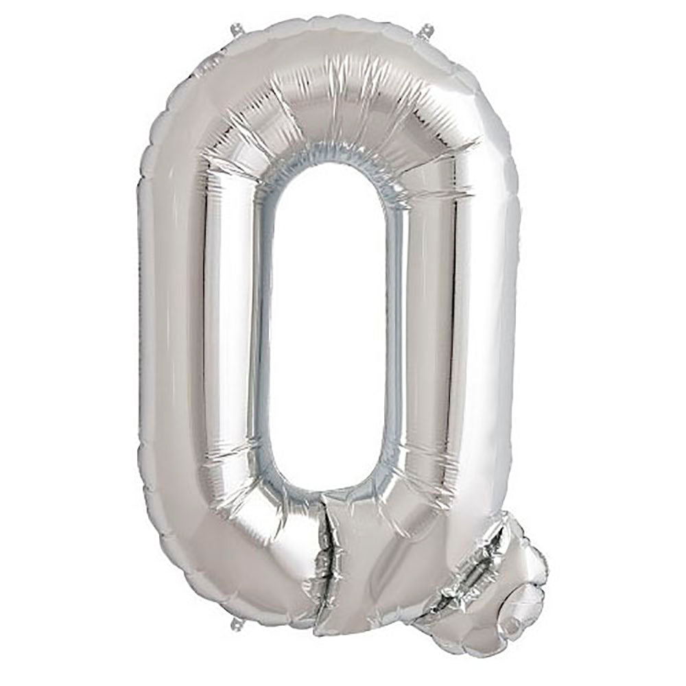 Foil Balloon Letter Q Silver 34 Inch