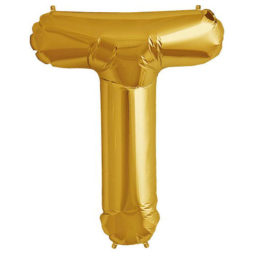 Letter T Gold Foil Balloon