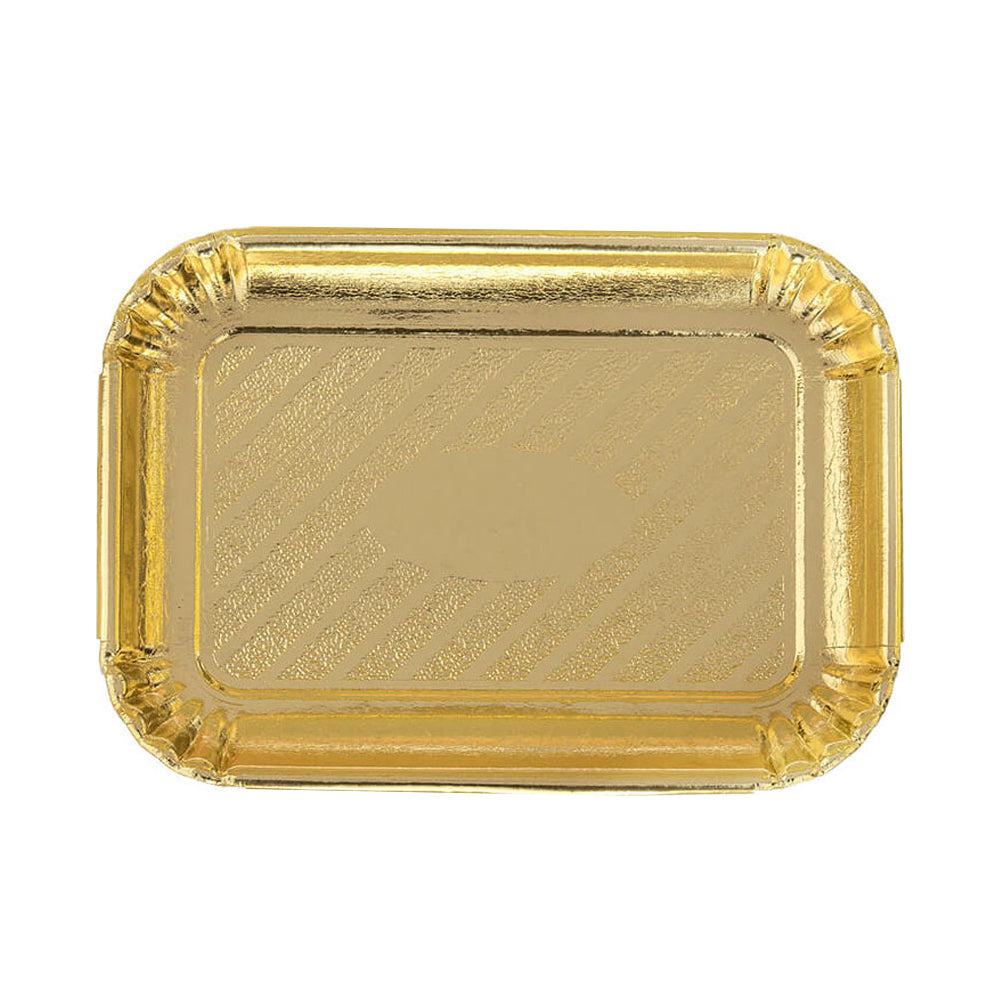 Novacart Gold Pastry & Cake Trays 8" x 11-3/16" - Pack Of 5