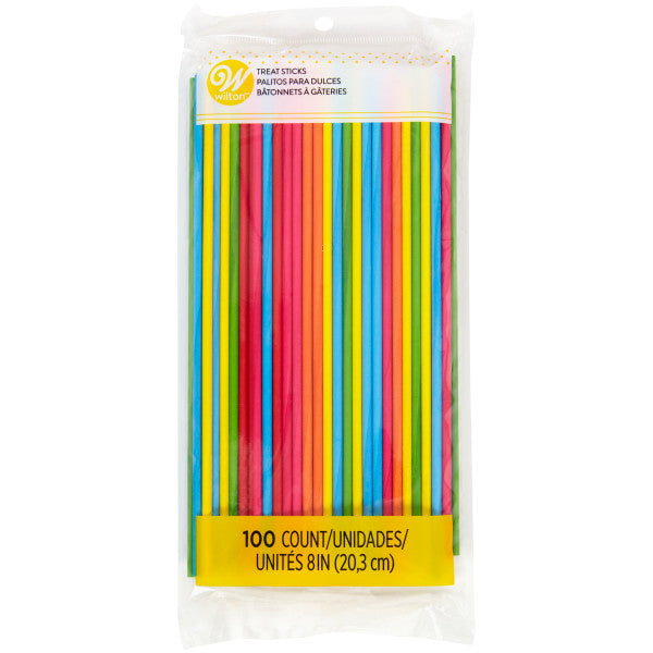 Wilton Primary Color Treat Cake Pop Sticks – 8 in. – 100 Count