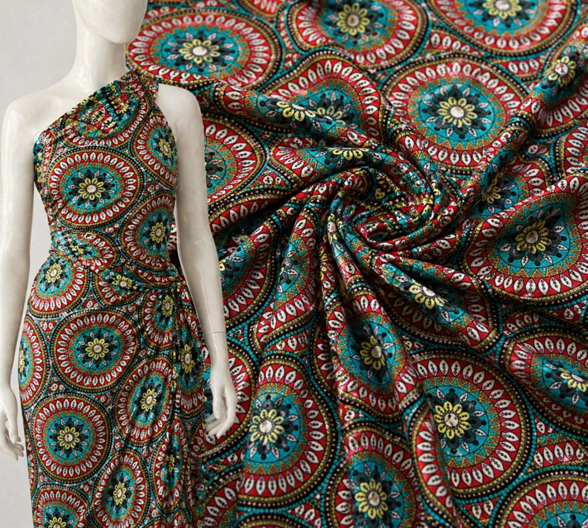 Nylon Spandex Tricot Wet Print Fabric
