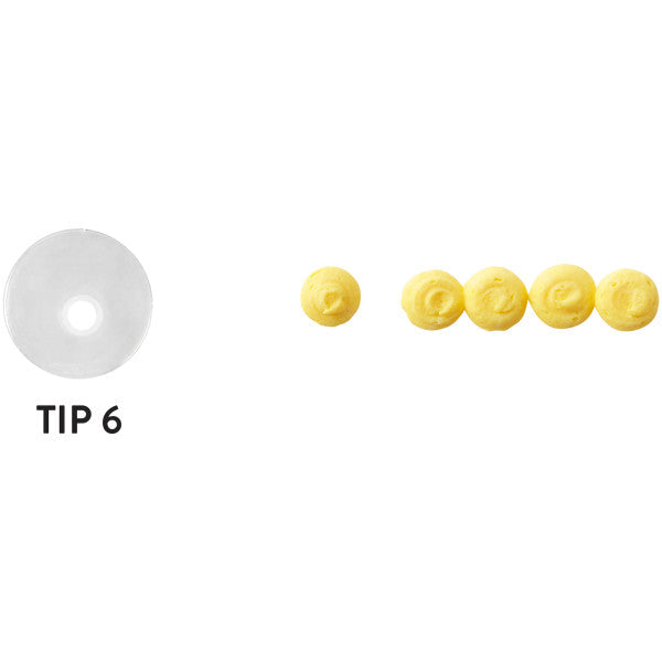 Wilton No. 6 Round Disposable Cake Decorating Tip Set, 4-Piece