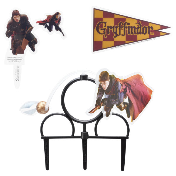 Harry Potter Quidditch Chase Cake Decorations, 3-Piece Set that Spins