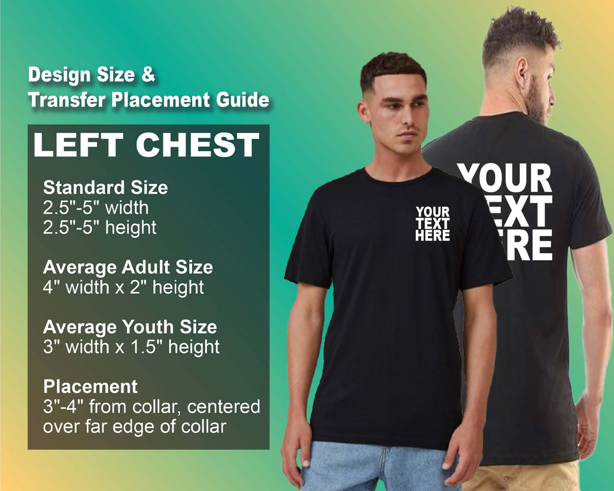 Pack: 12 Fast Bulk Custom T-Shirts – Add Your Business Logo or Message on Both Sides (Black)