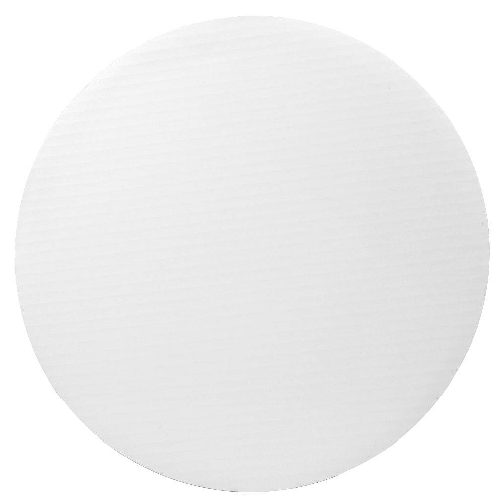 O'Creme White Round Corrugated Cake Board, 12" Dia. - Pack of 10