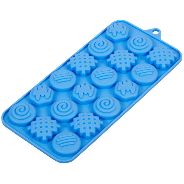 Wilton Silicone Fancy Truffles Candy Mold, 18-Cavity