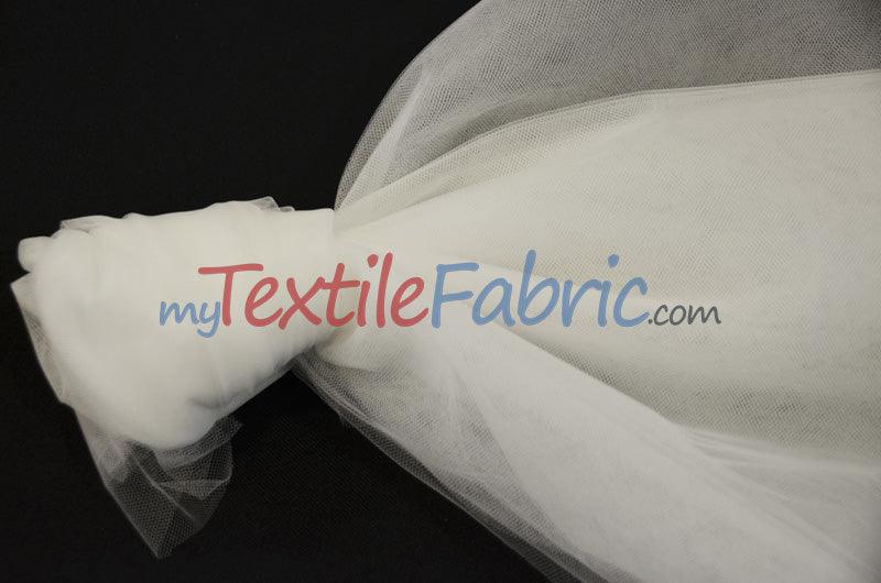 Bridal Tulle Illusion Nylon Tulle Fabric - Sheer Soft Bridal Veil, 108" Width (50 Yard Bolt)