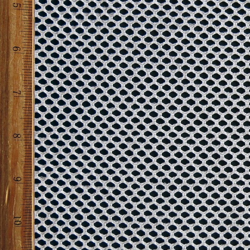 Diamond Nylon Spandex Mesh Fabric Off White 26" Remnant
