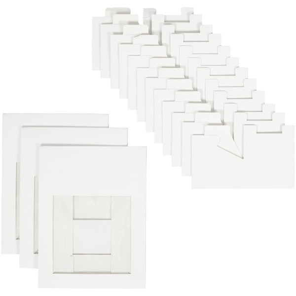 Wilton 4-Cavity White Window Bakery Boxes with Dividers, 3-Count