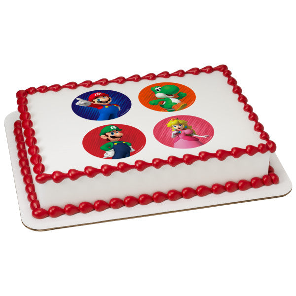 Super Mario™ Power Play Edible Cake Image PhotoCake