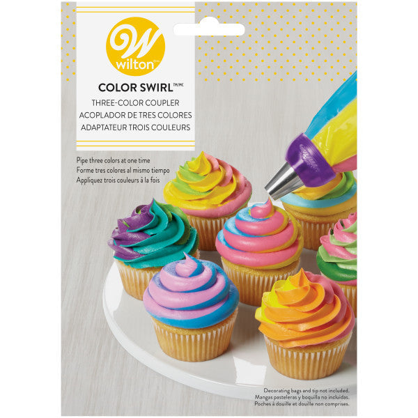 Wilton Color Swirl 3-Color Coupler Cupcake Decorating Set