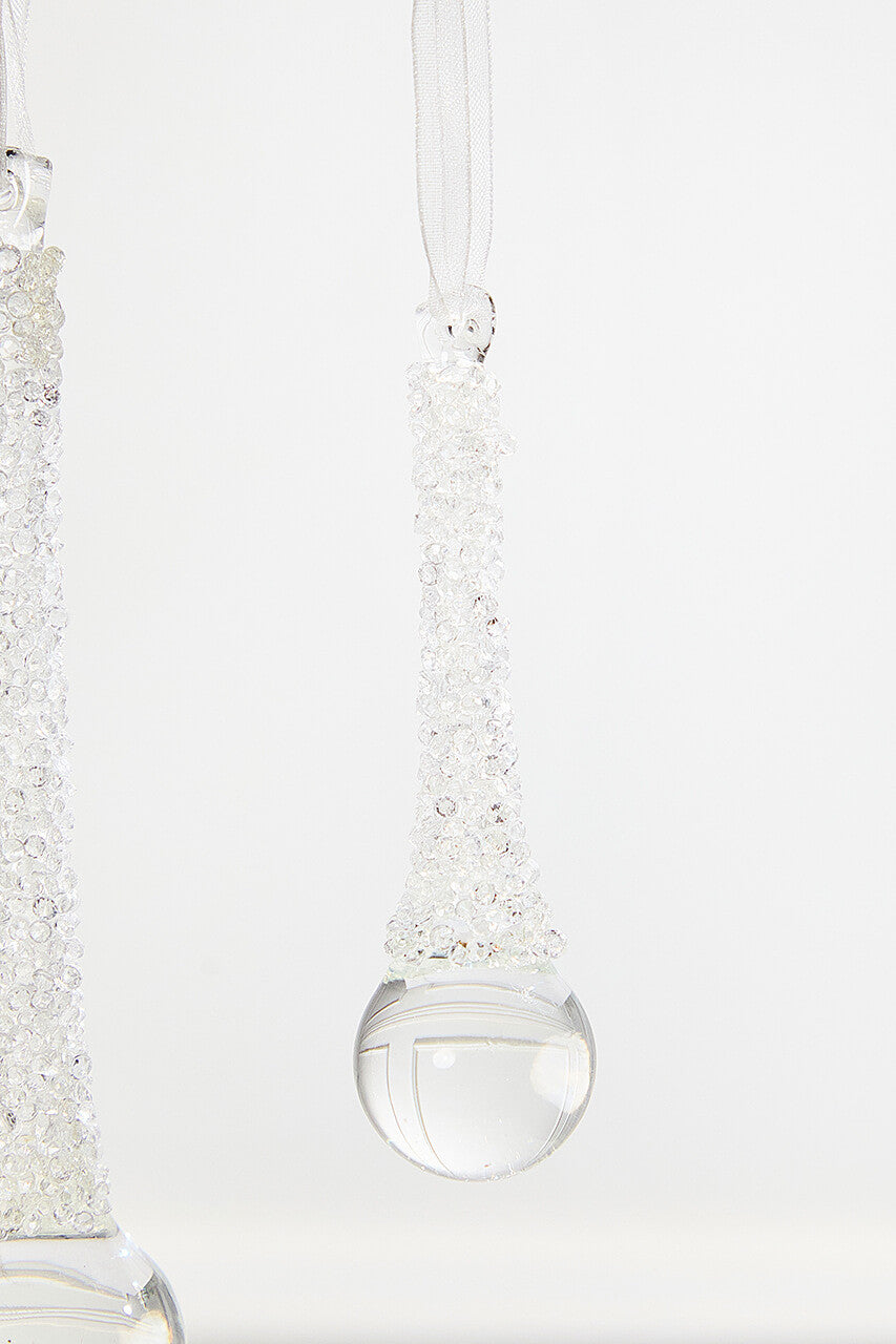 Drop Ornament Set of 3 Assorted Decorative Christmas Glass Teardrop Ornaments