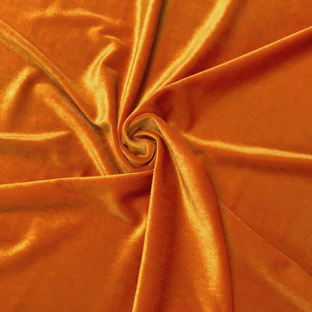 Stretch Velvet Polyester Spandex Velvet Fabric - 58/60" Width, Multiple Colors (1 Yard)
