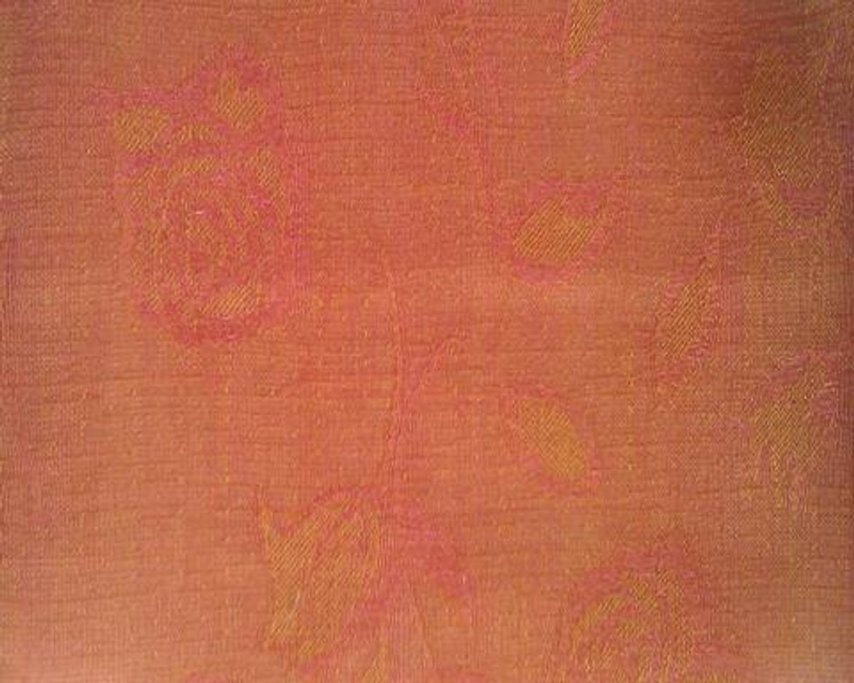 1 Yard Organza Jacquard Peach Fabric 57/58 Inches Wide
